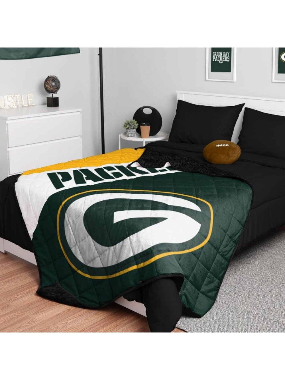 Cozy NFL Team Color Weighted Blanket - Green Bay Packers, Soft & Stylish Home